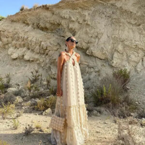 3D Floral Floor Mopping Dress for Effortless Style