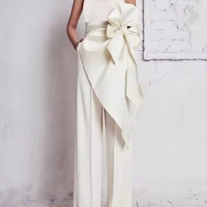Autumn Women's Slim Fit Wrapped Chest Jumpsuit