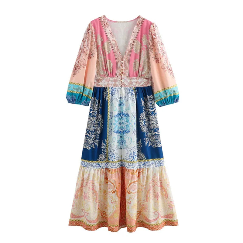 Bohemian Beach Long Dress for Summer Getaways