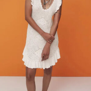 Bohemian Summer Bodycon Dress with Round Neck