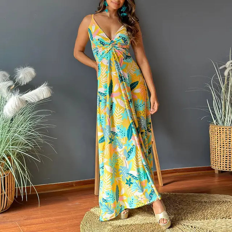 Boho Beach Dresses for Women - Summer V Neck Swimwear