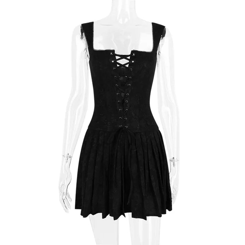 Chic Floral Lace Mini Dress with Open Back