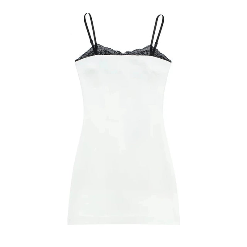 Chic Lace Mini Dress - Backless Sleeveless Summer Style