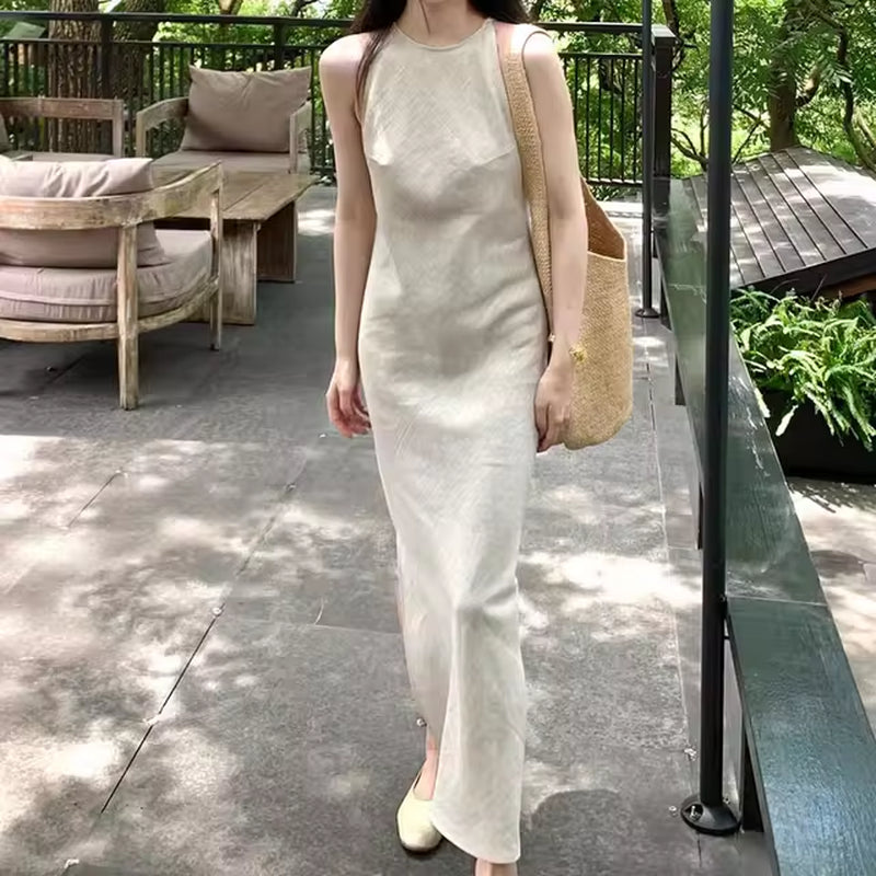 Chic Linen Sleeveless Dress for Effortless Style