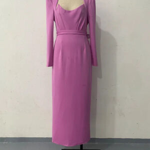 Chic Long Sleeve Belted Dress for Autumn Style