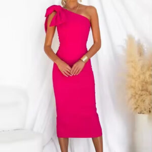 Chic Slim Fit Wrap Hip Dress for Women