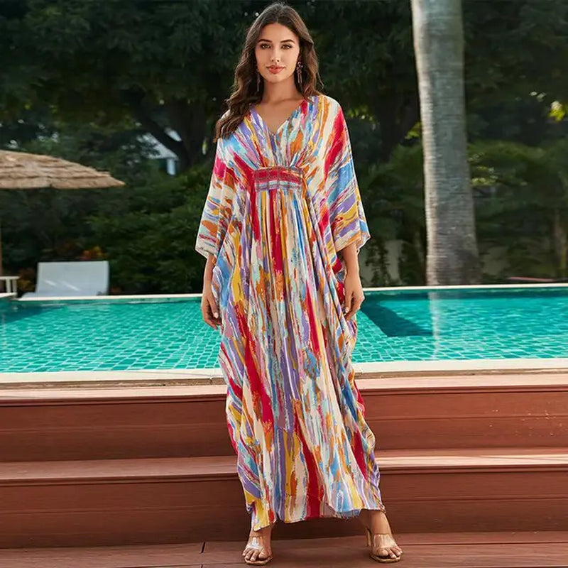 Colorful Womenâ€™s Beach Cover-Up Cape for Swimwear
