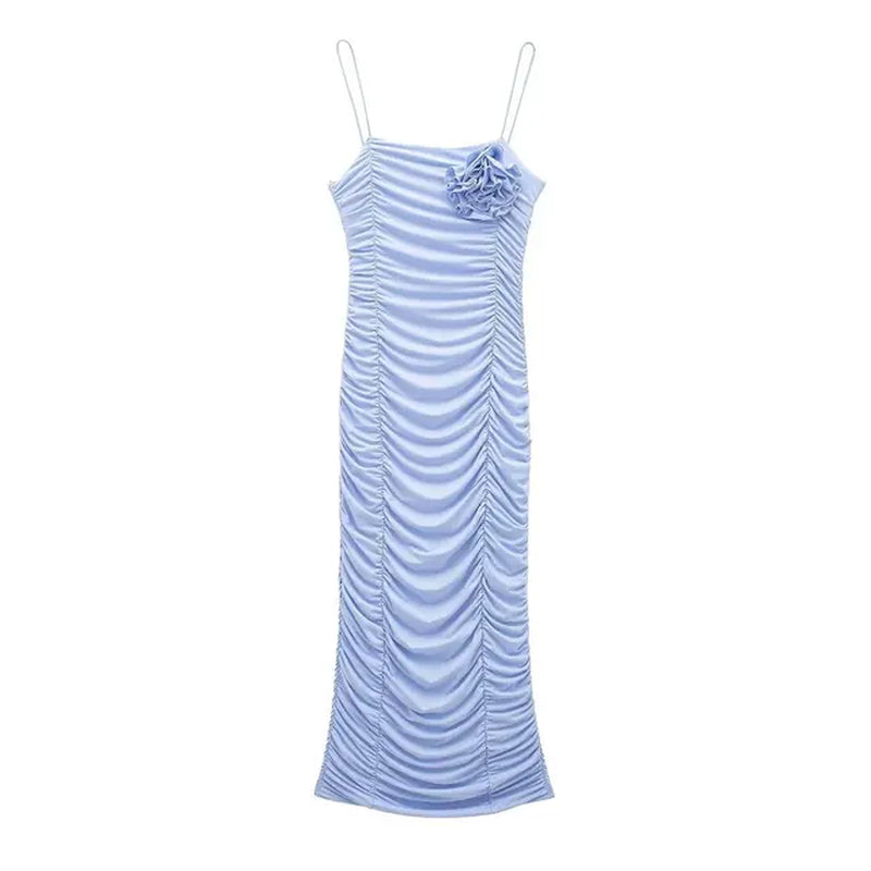 Elegant A-Line Summer Flower Dress for Women