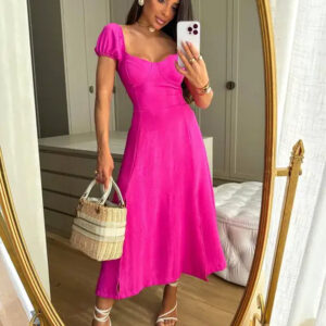 Elegant Backless A-Line Summer Dress for Women