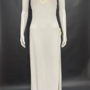 Elegant Backless Halter Maxi Dress for Parties & Weddings