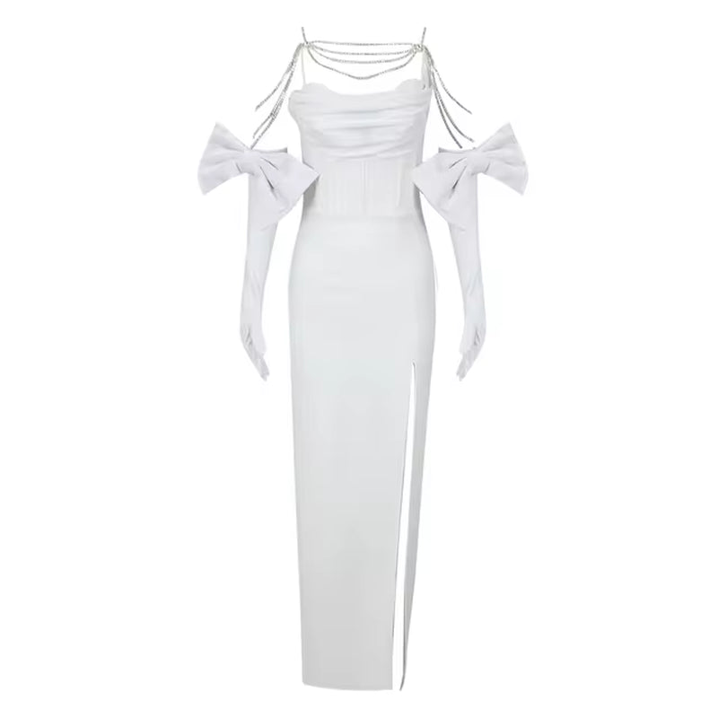 Elegant Backless Maxi Dress for Evening Parties