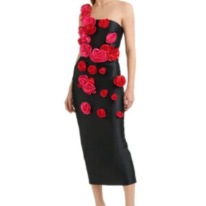 Elegant Backless One Shoulder Floral Maxi Dress