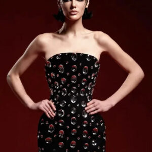 Elegant Black Mini Bodycon Dress for Evening Parties