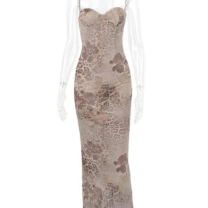 Elegant Floral Sheer Mesh Bodycon Midi Dress for Parties