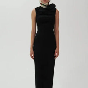 Elegant Flower Mesh Ruched Maxi Bodycon Dress for Parties
