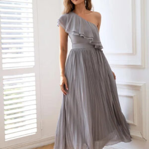 Elegant One Shoulder Maxi Dress for Summer Parties