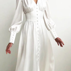 Elegant Satin Midi Dress for Summer Parties and Office