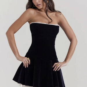 Elegant Strapless A-Line Mini Dress for Summer Parties