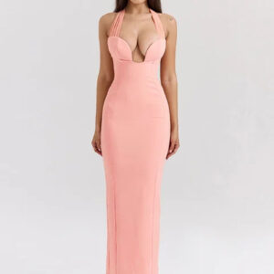 Elegant Strapless Cut-Out Maxi Dress for Women
