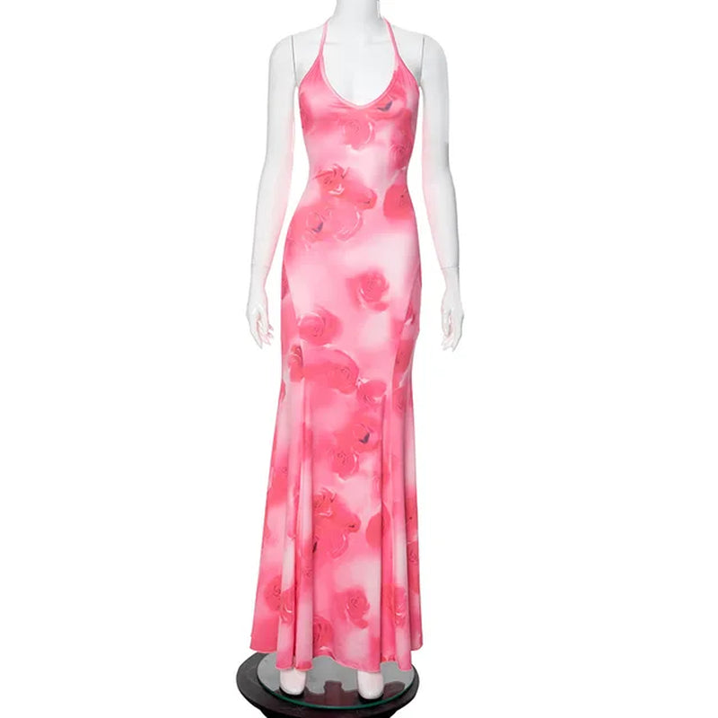 Elegant Summer Maxi Dress - Backless Bodycon Leisure Wear