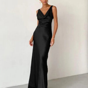 Elegant Summer Midi Dress with Open Back for Women