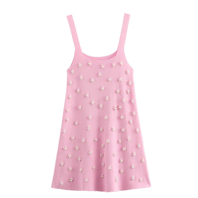 Elegant Vintage A-Line Mini Sling Dress for Women
