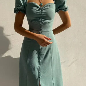 Elegant Women's Vintage Beach Long Dress for Summer