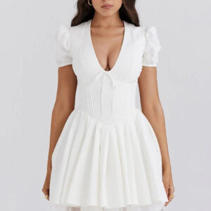 Floral Print Pleated Mini Dress for Women Summer Elegance