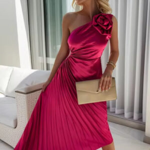 Floral Shoulder Party Dress - Summer Holiday Chic