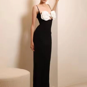 Floral Sleeveless Bodycon Long Dress for Evening Parties