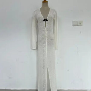 Hollow Slit Beach Cover-Up Dress for Women