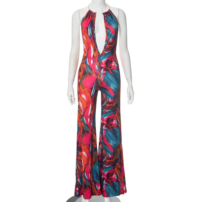 Multi-Colored Wave Beach Cover-Up for Women