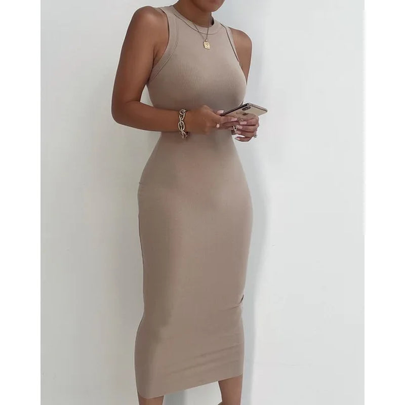 Open Back Casual Tank Dress for Women - Spring/Summer