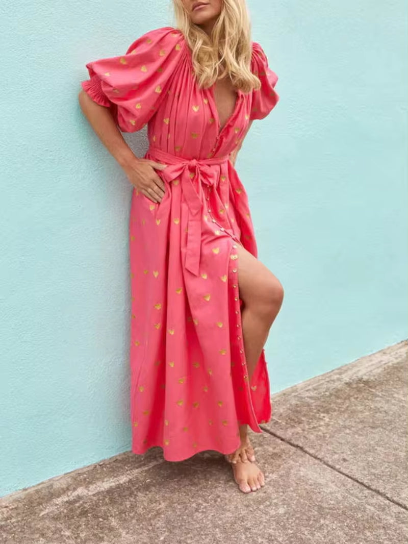 Plus Size Vintage Maxi Dress for Summer Beach Wear - Image 2