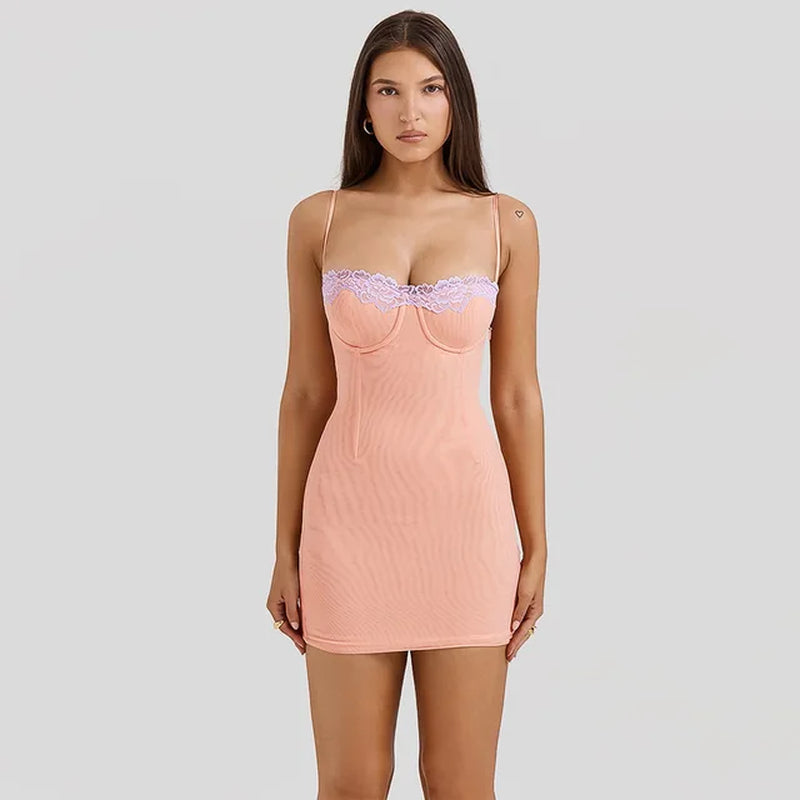 Sexy Mini Bodycon Dress with Spaghetti Straps for Parties
