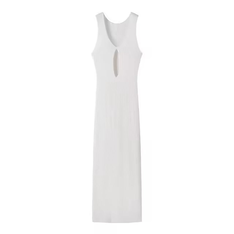 Sleeveless Sexy Split Bodycon Dress for Chic Evenings