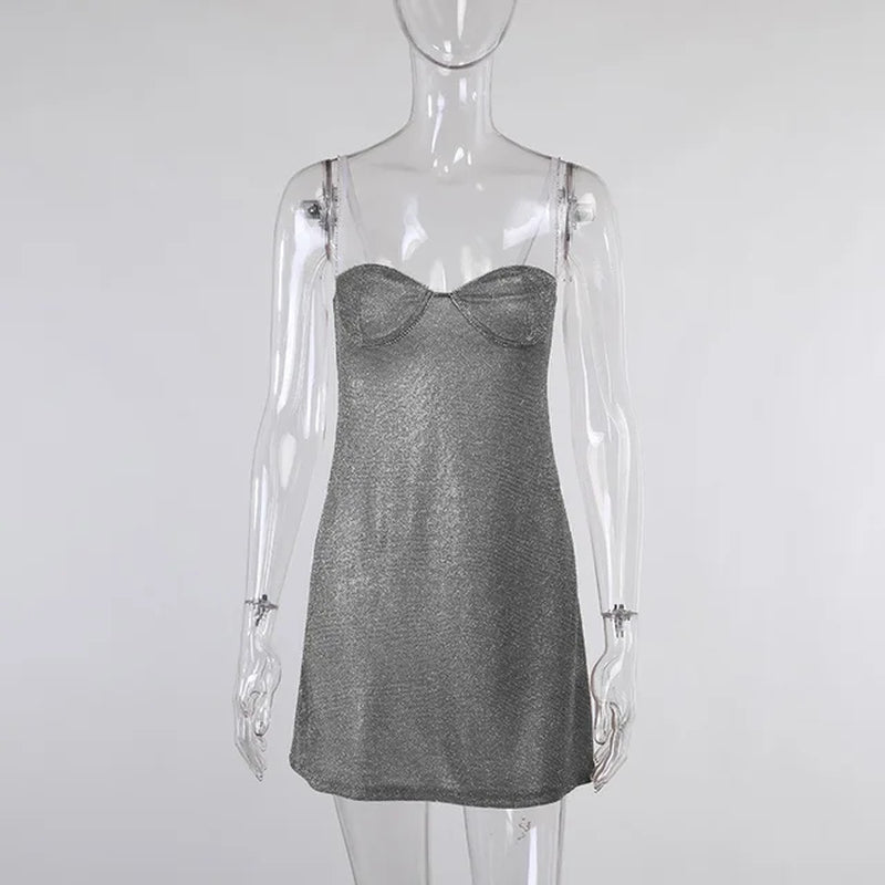 Sparkling Pink Diamond Princess Sling Dress for Women