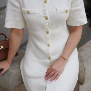 Summer A-Line Short Sleeve Dress for Women