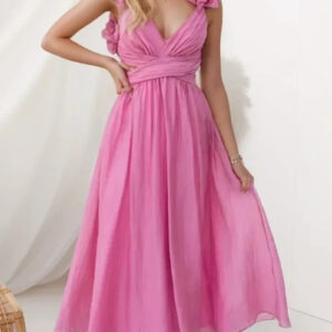 Summer Sleeveless Pleated Beach Party Dress for Women