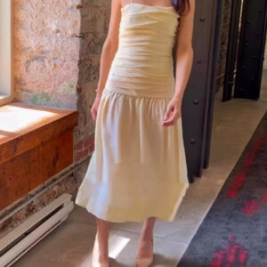 Summer Sleeveless Retro Midi Dress for Women
