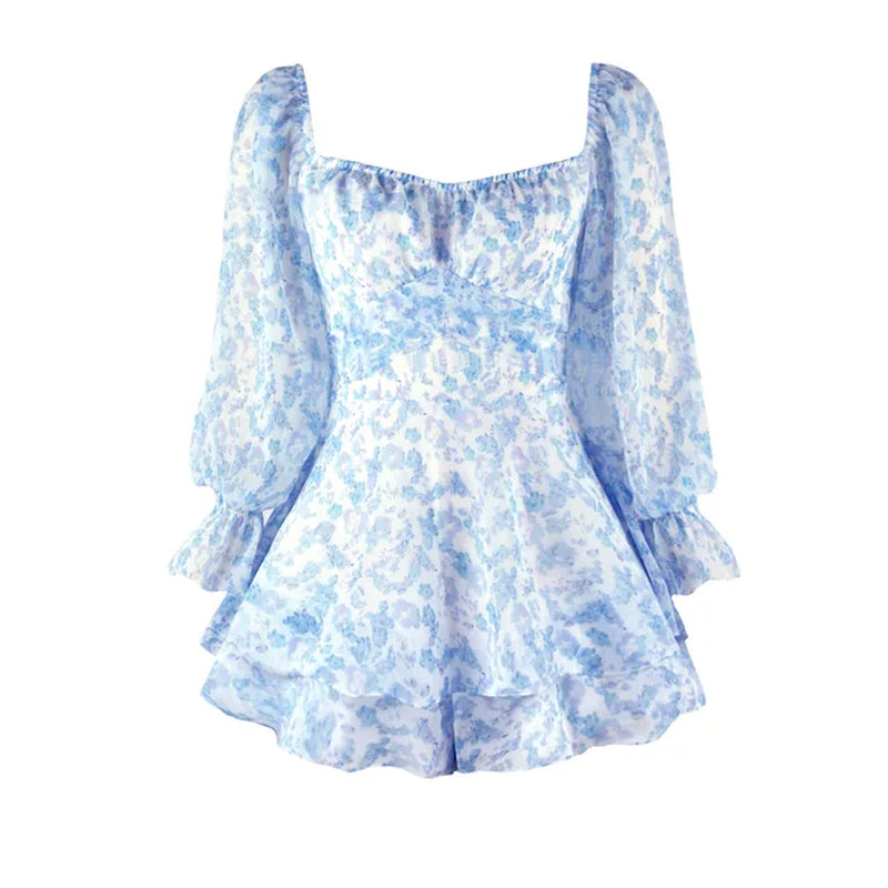Trendy Backless Floral Jumpsuit with Ruffle Sleeves