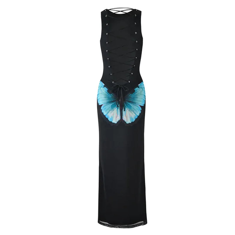 Women's Butterfly Backless Beach Cover-Up Swimsuit Robe