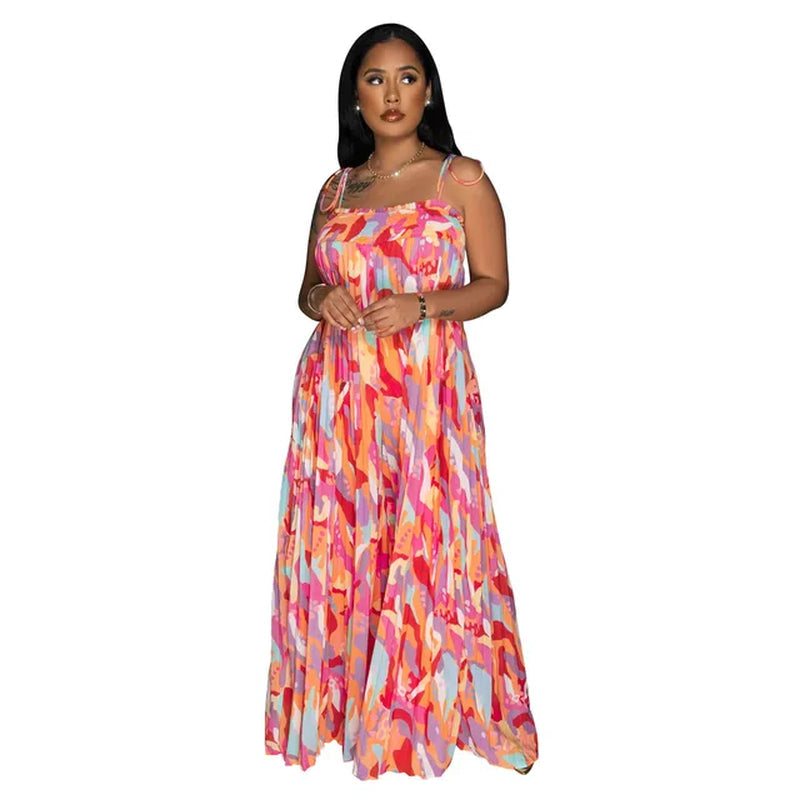 Women's Summer Beach Cover-Up Kaftan & Camisole Set